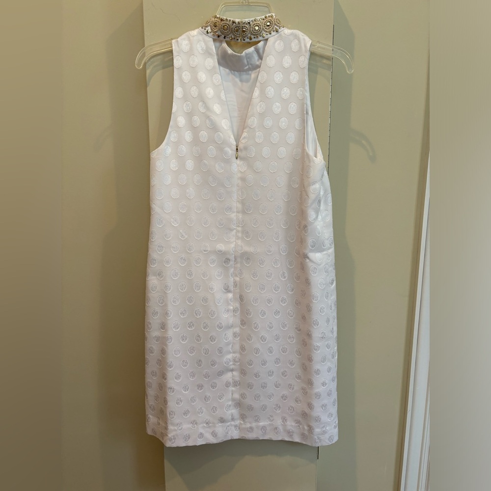 Lilly Pulitzer Foil Printed Polka Dot Resort White Brandi Shift - Picture 2 of 4